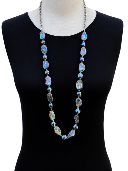 Abalone & Baroque Pearl Necklace