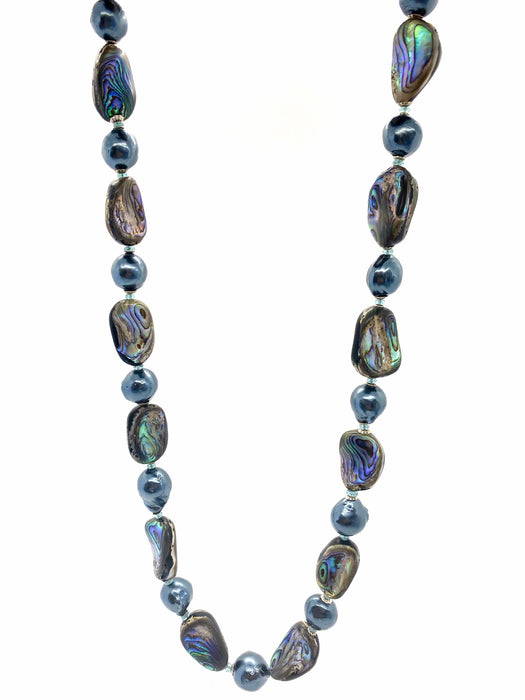 Abalone & Baroque Pearl Necklace