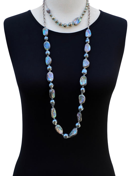 Abalone & Baroque Pearl Necklace