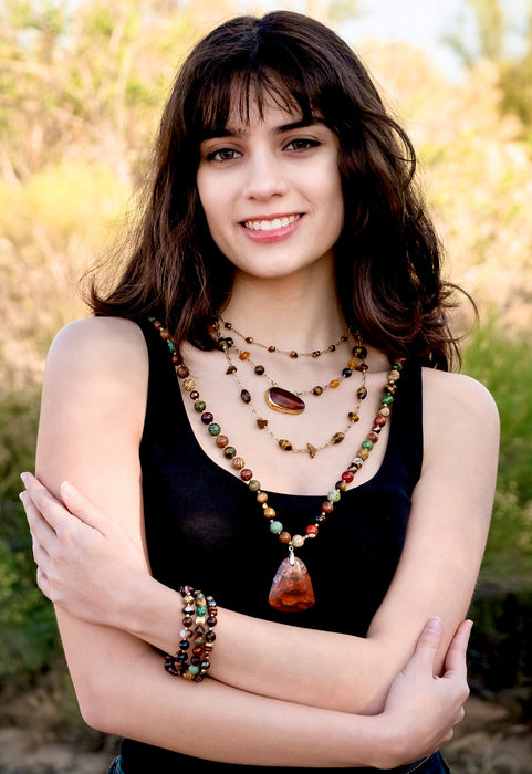 Amber Pendant Necklace