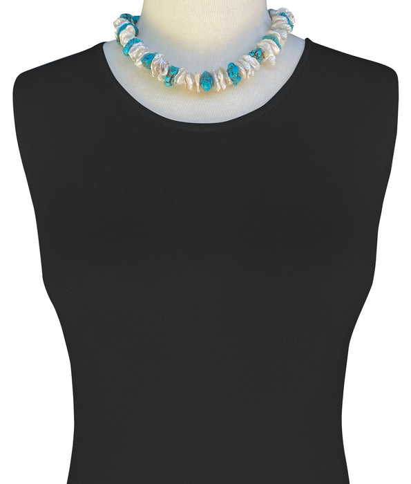 Santorini Pearl Collar Necklace