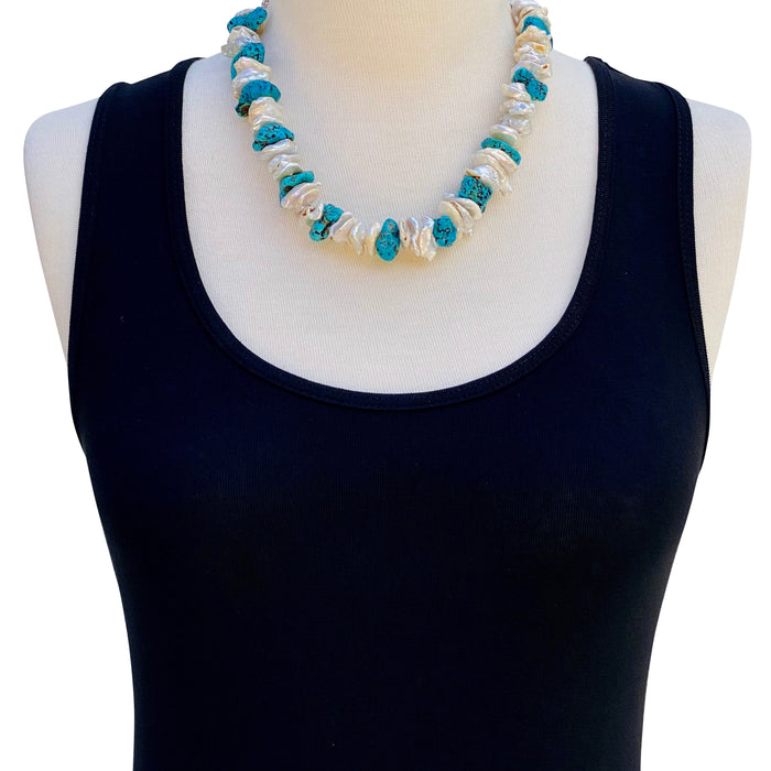 Santorini Pearl Collar Necklace