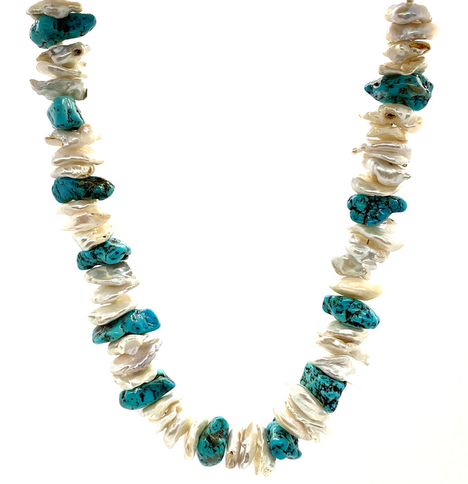 Santorini Pearl Collar Necklace