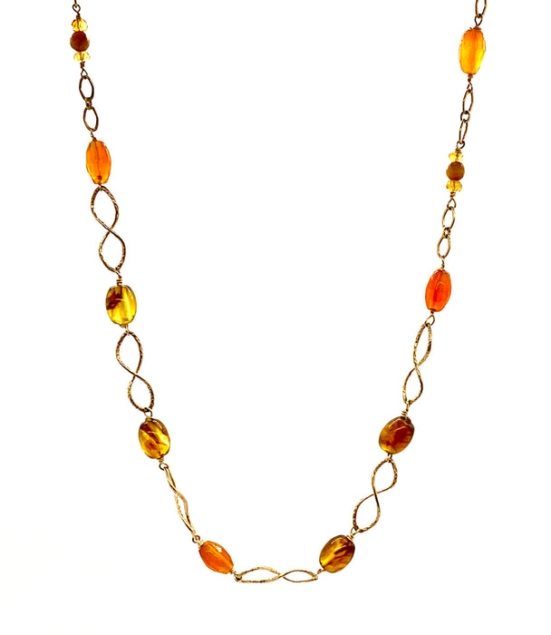 Amber & Carnelian Necklace